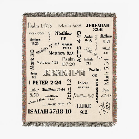 Healing Bible Verses Blanket