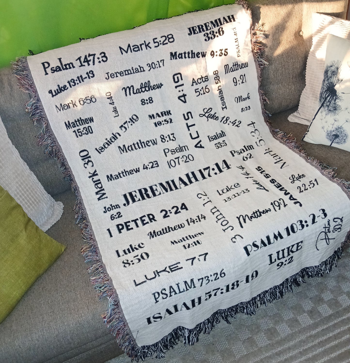 Healing Bible Verses Blanket